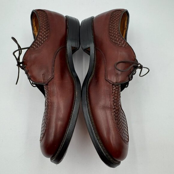Allen Edmonds Norfolk Woven Leather Oxford Dress Shoes Brown Mens Size 7.5D - Picture 6 of 9